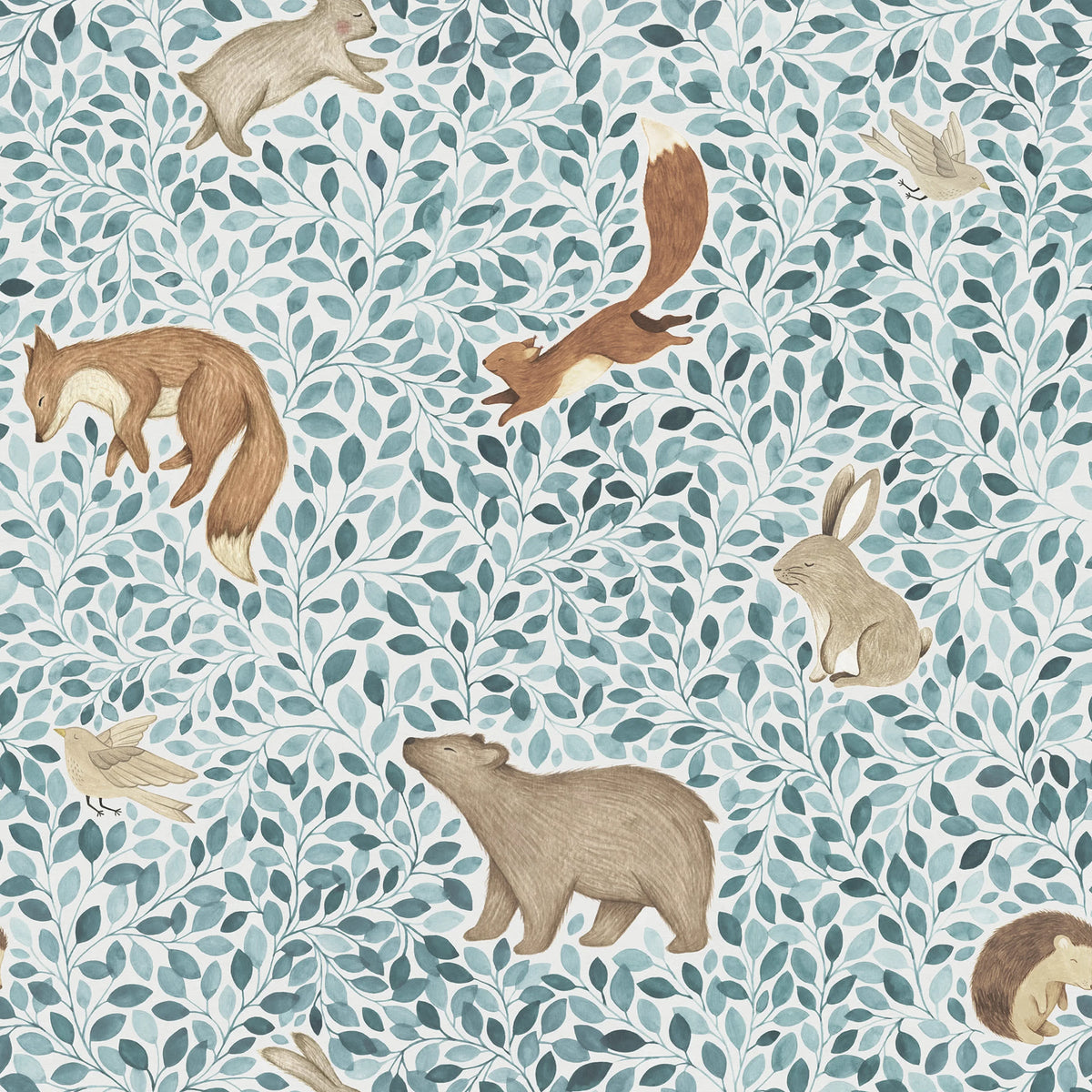 Lullaby, Blue Mural Wallpaper - pure wallpaper artwork
