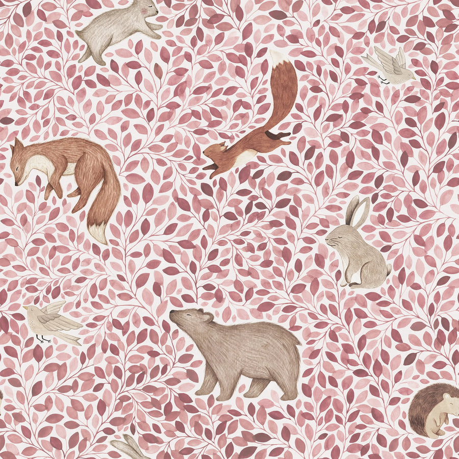 Lullaby, Pink Mural Wallpaper