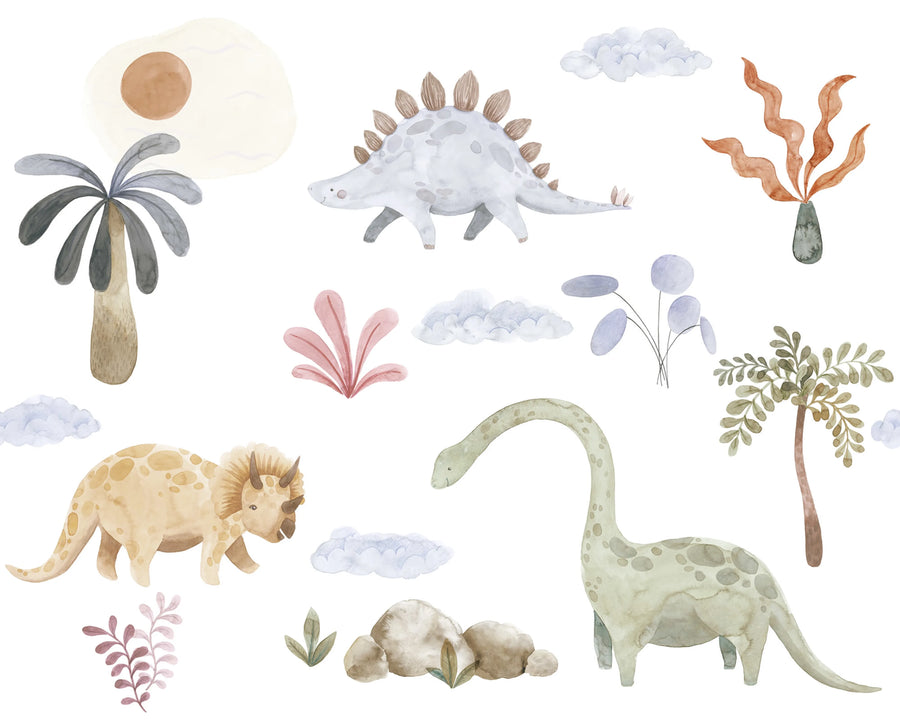 Dinosaur Oasis, Multi Mural Wallpaper