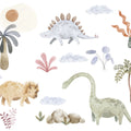 Dinosaur Oasis, Multi Mural Wallpaper - pure wallpaper artwork