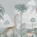 Dinosaur world, Gray Mural Wallpaper - pure wallpaper artwork