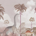 Dinosaur World, Pink Mural Wallpaper - pure wallpaper artwork