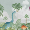 Dinosaur World, Green Mural Wallpaper - pure wallpaper artwork