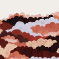 Fun Clouds, Red Mural Wallpaper - pure wallpaper artwork