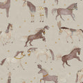 Circus Horses, Beige Mural Wallpaper - pure wallpaper artwork