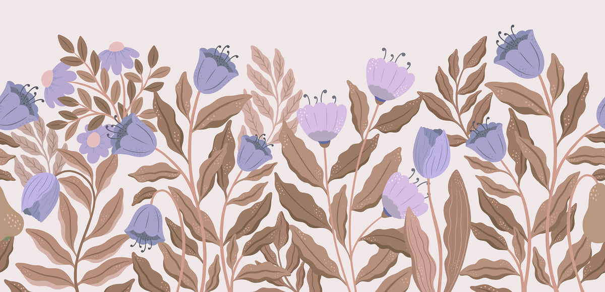 Big Blossom, Lilac Mural Wallpaper - pure wallpaper artwork