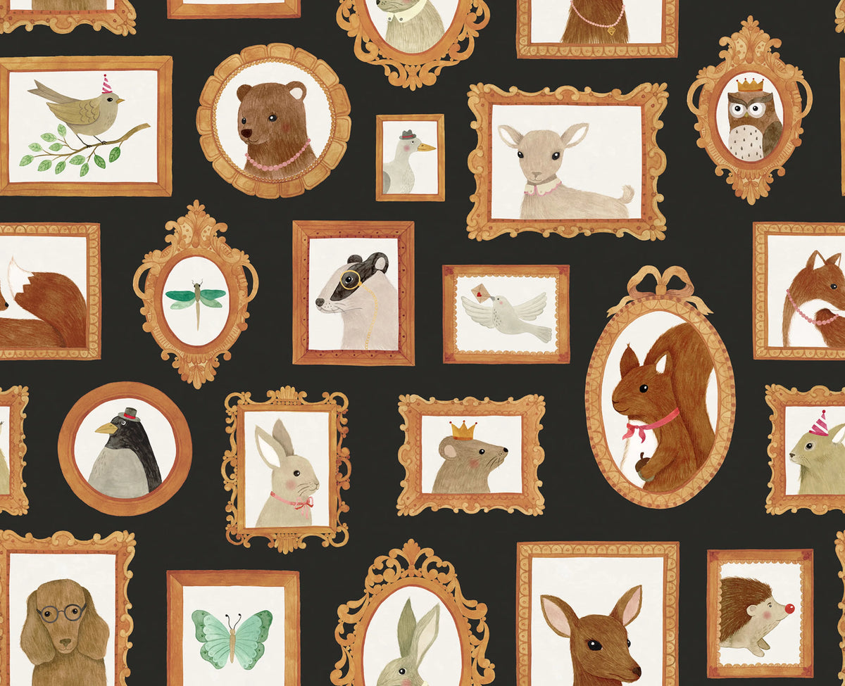 Pet Frames, Black Mural Wallpaper - pure wallpaper artwork