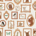 Pet Frames, Beige Mural Wallpaper - pure wallpaper artwork