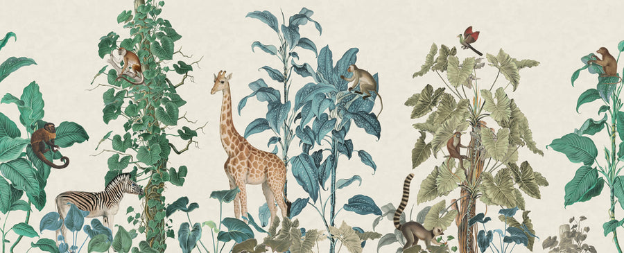 Wildlife Stroll, Multi Mural Wallpaper