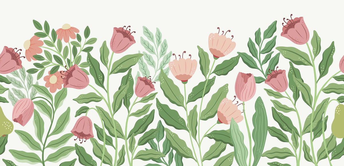 Big Blossom, Pink Mural Wallpaper - pure wallpaper artwork