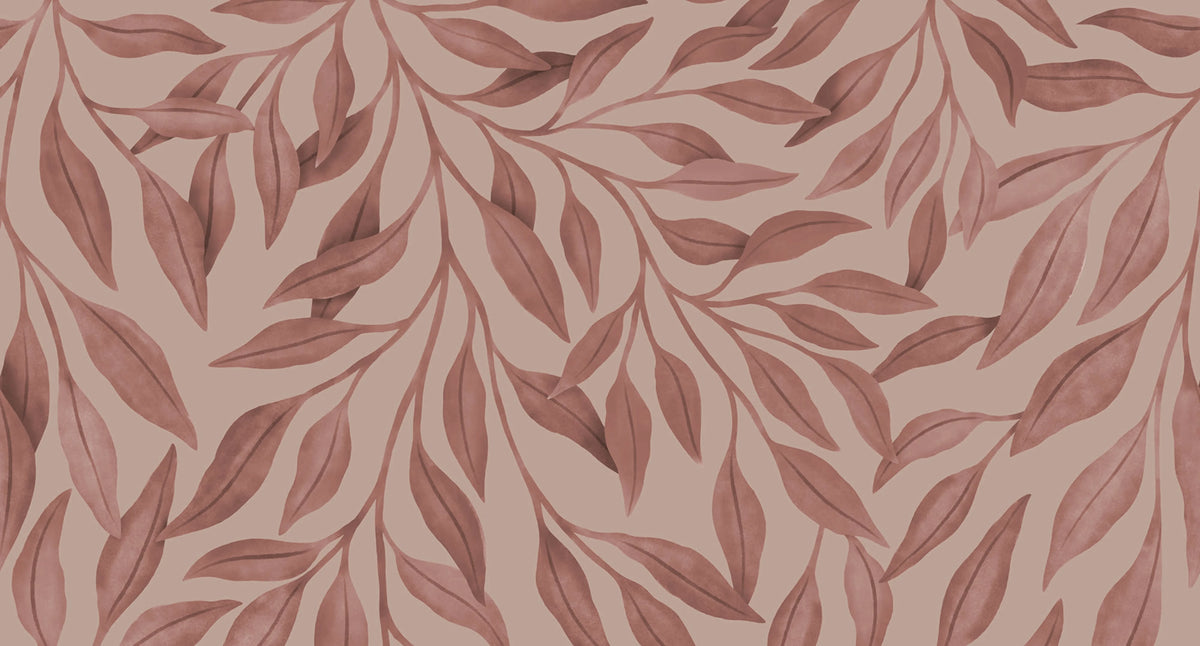 Giant Leaves, Pink Mural Wallpaper - pure wallpaper artwork