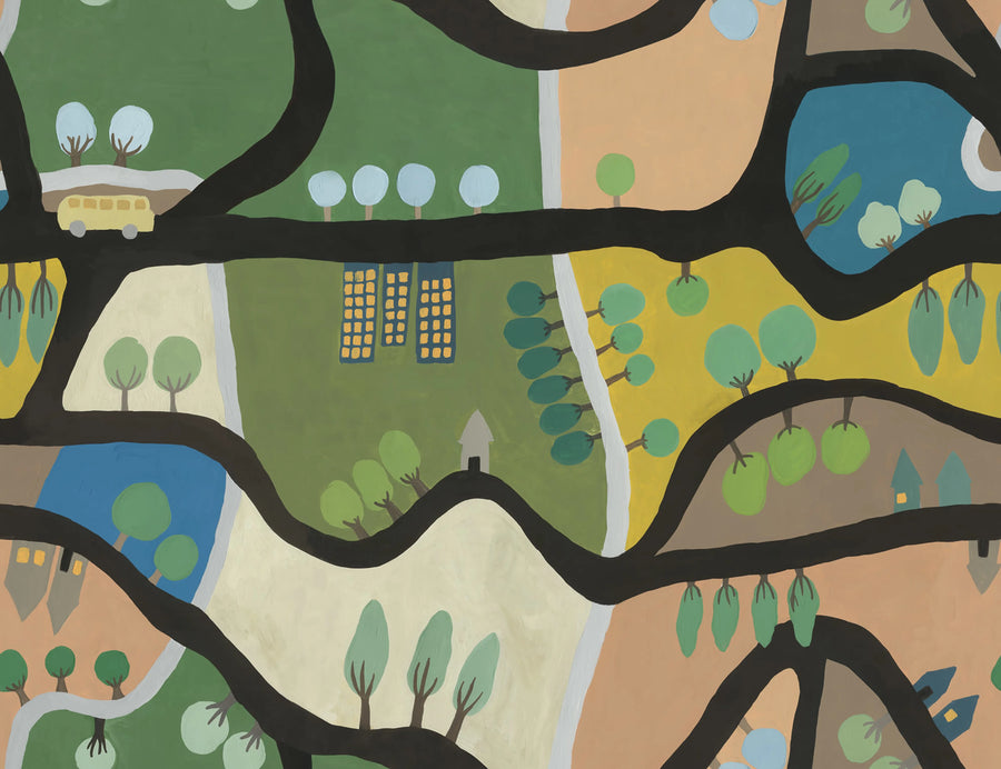 Road Trip, Multi Mural Wallpaper