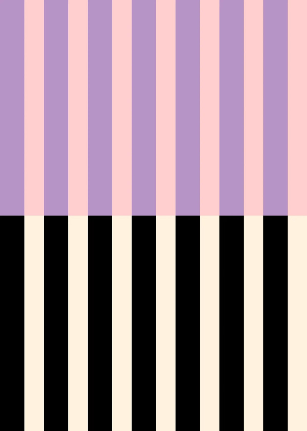 Striped, Pink & Lilac Mural Wallpaper - pure wallpaper artwork