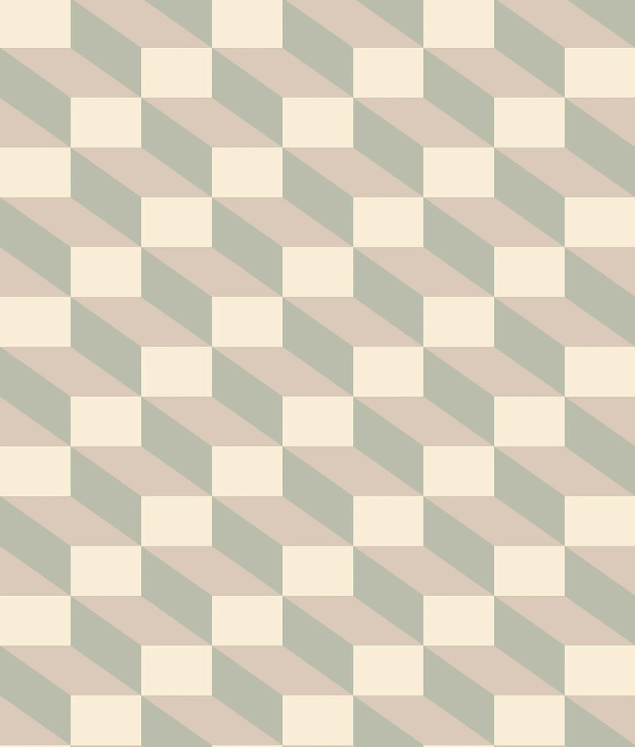 Filled Optic, Beige Mural Wallpaper