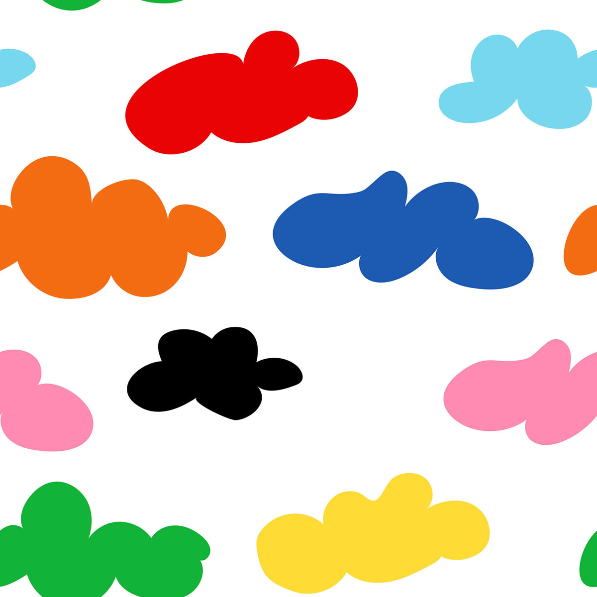 Cloudy, Rainbow Mural Wallpaper - pure wallpaper artwork