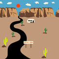 Camper, Brown Mural Wallpaper - pure wallpaper artwork