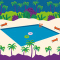 Florida, Blue Mural Wallpaper - pure wallpaper artwork