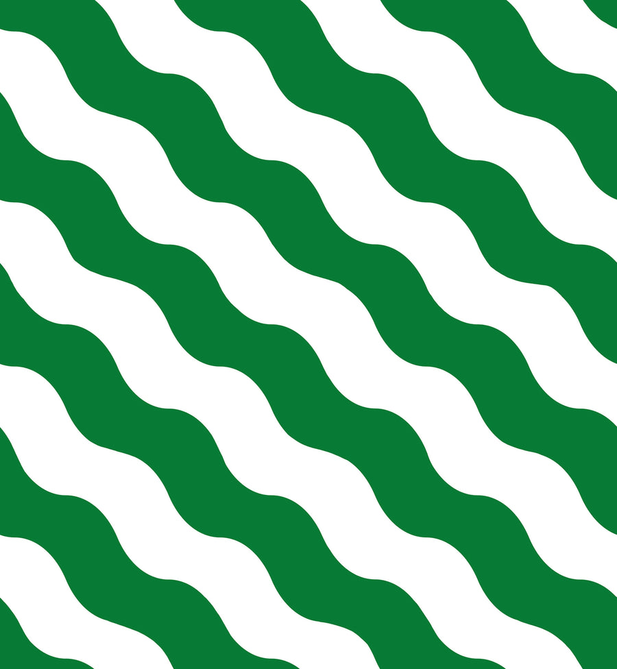 Polka Stripe, Green Mural Wallpaper