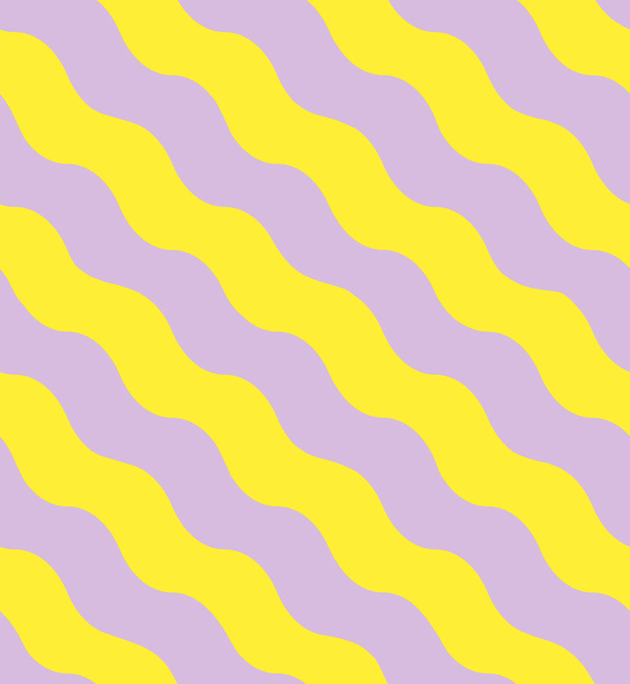 Polka Stripe, Lilac & Yellow Mural Wallpaper