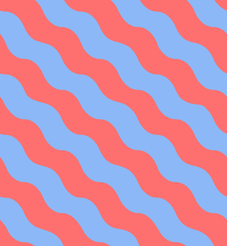 Polka Stripe, Red & Blue Mural Wallpaper