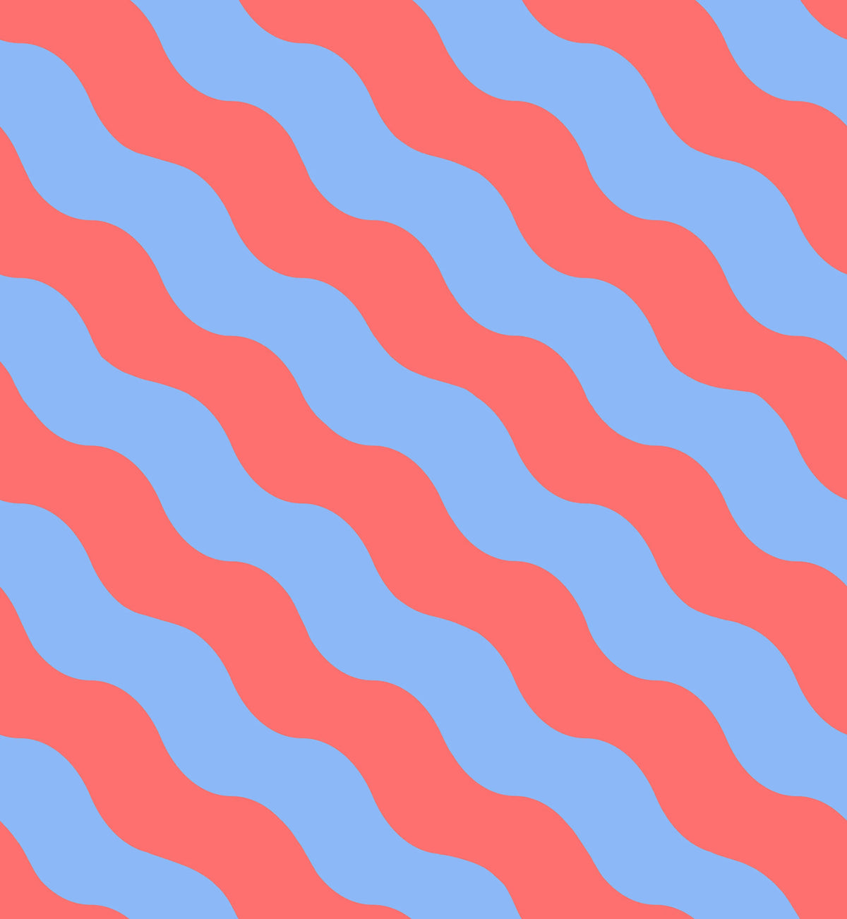 Polka Stripe, Red & Blue Mural Wallpaper - pure wallpaper artwork