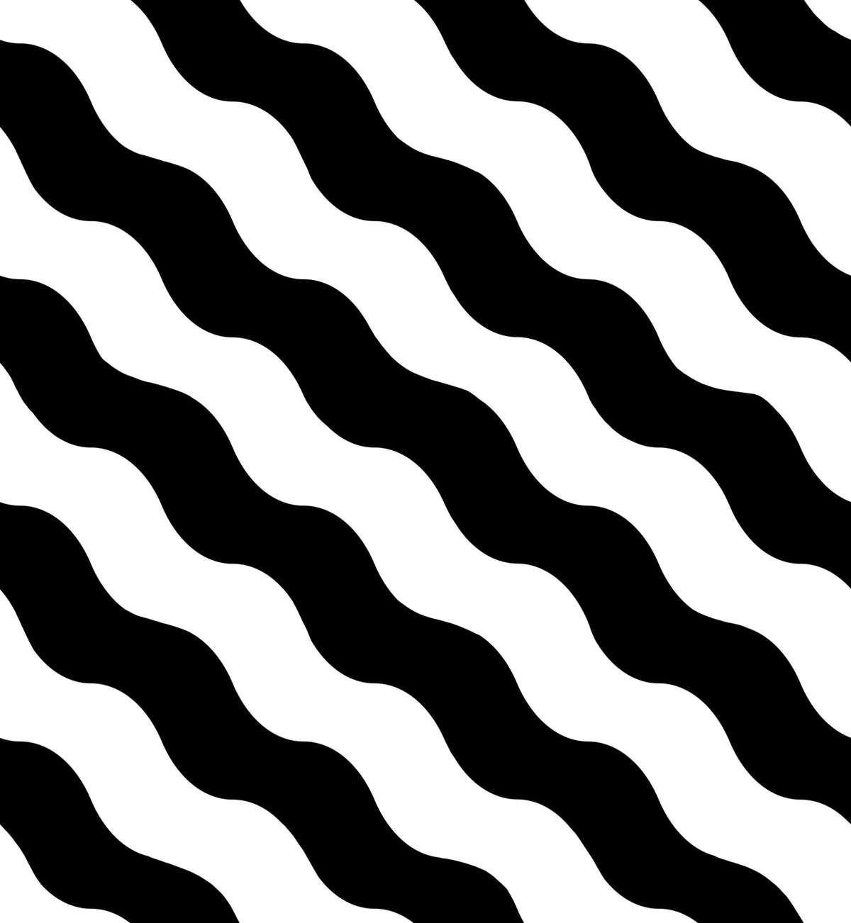 Polka Stripe, Black & White Mural Wallpaper - pure wallpaper artwork