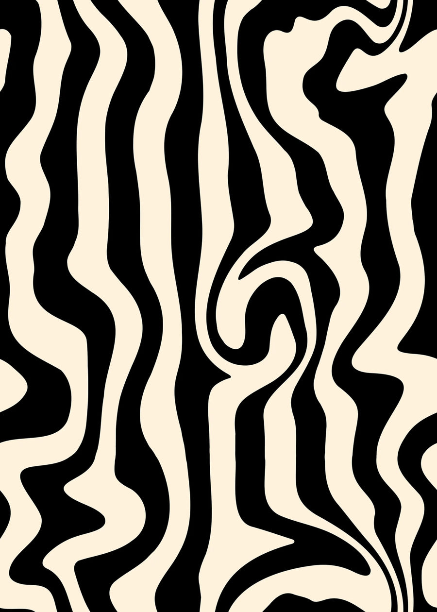 Dizzy, Black Mural Wallpaper