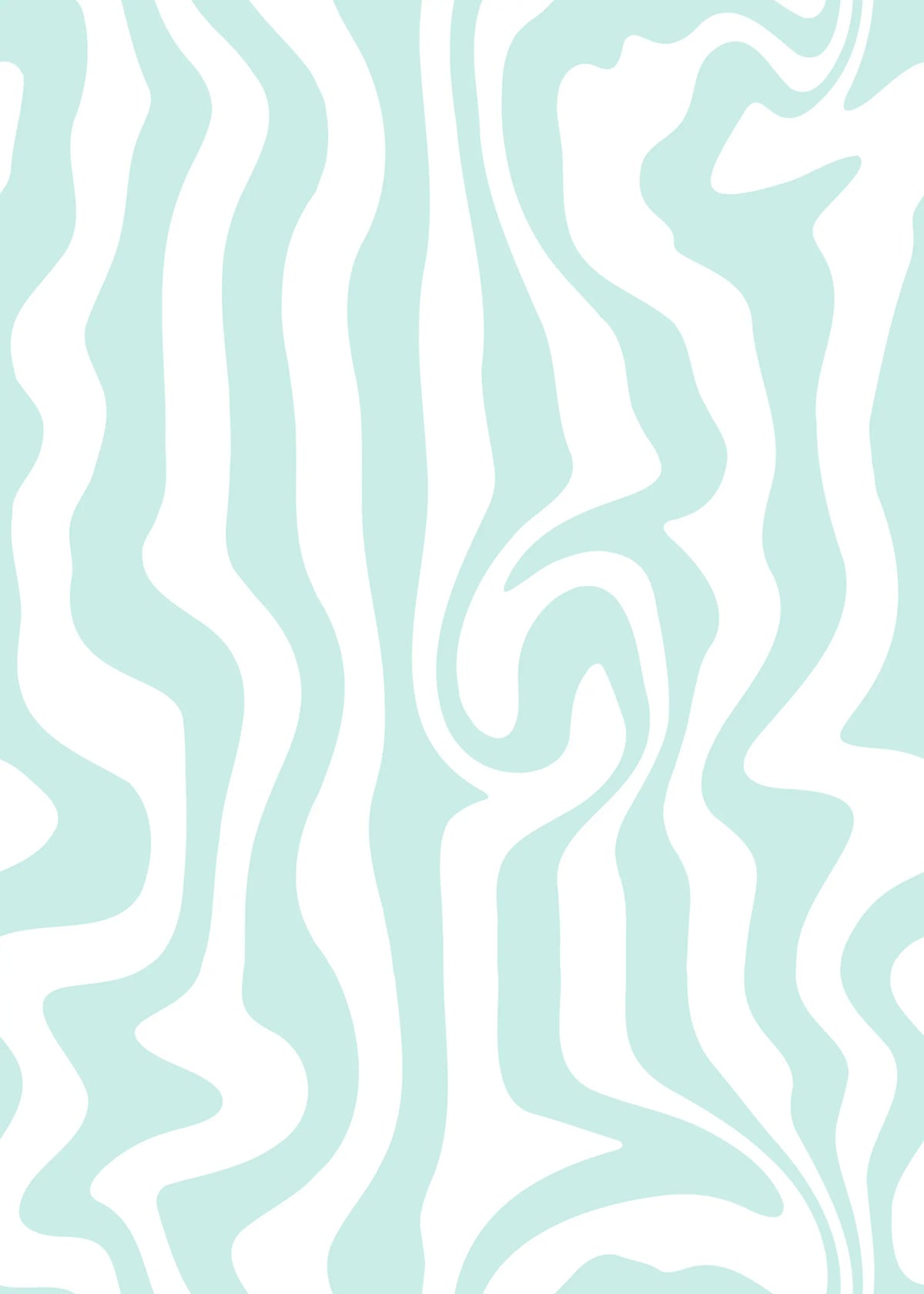 Dizzy, Turquoise Mural Wallpaper - pure wallpaper artwork
