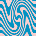 Happy Wobbly, Pink & Lilac Mural Wallpaper - pure wallpaper artwork