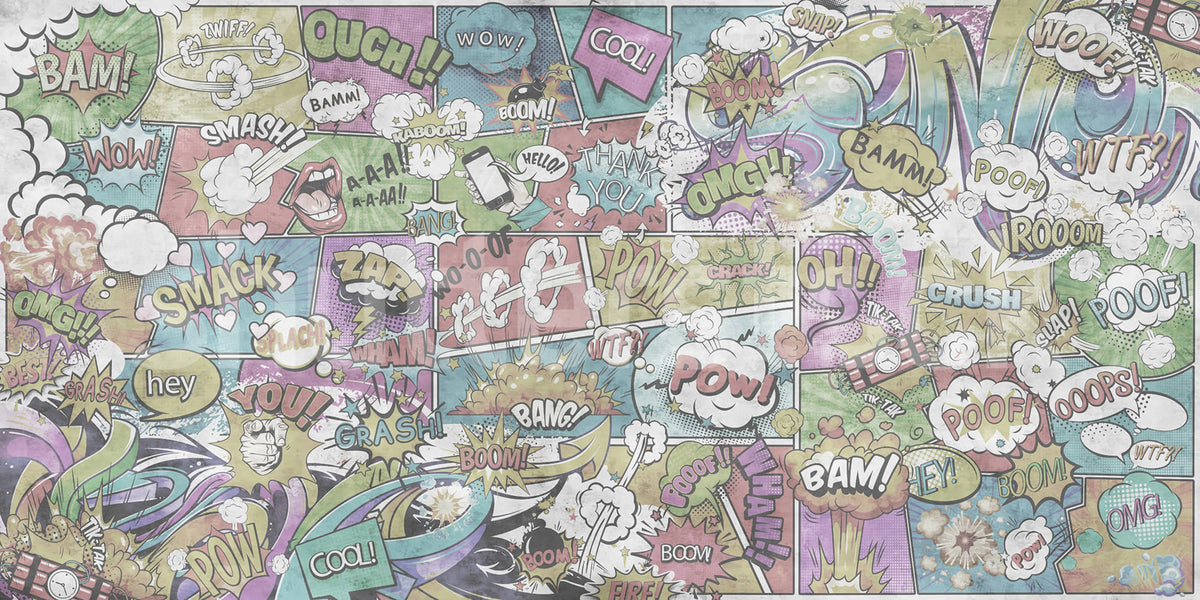 Comics, Vintage Mural Wallpaper - pure wallpaper artwork
