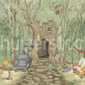 Fairy Tale, Forest Green Mural Wallpaper - pure wallpaper artwork