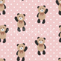 Hello Bear, Baby Pink Mural Wallpaper - pure wallpaper artwork
