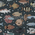 Fish Shoal, Night Mural Wallpaper - pure wallpaper artwork