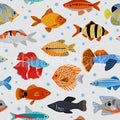 Fish Shoal, Day Mural Wallpaper - pure wallpaper artwork