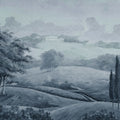 Hilltop House, Blue Mural Wallpaper - pure wallpaper artwork