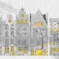 House Facades, Gray Mural Wallpaper - pure wallpaper artwork