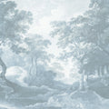 The Vintage Grove, Blue Mural Wallpaper - pure wallpaper artwork