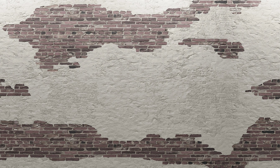 Ivory Bricks, Plaster Mural Wallpaper