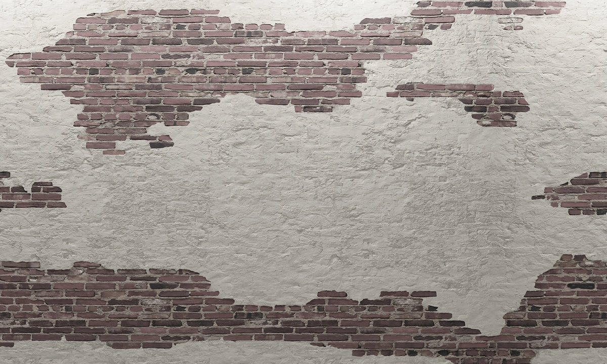 Ivory Bricks, Plaster Mural Wallpaper - pure wallpaper artwork