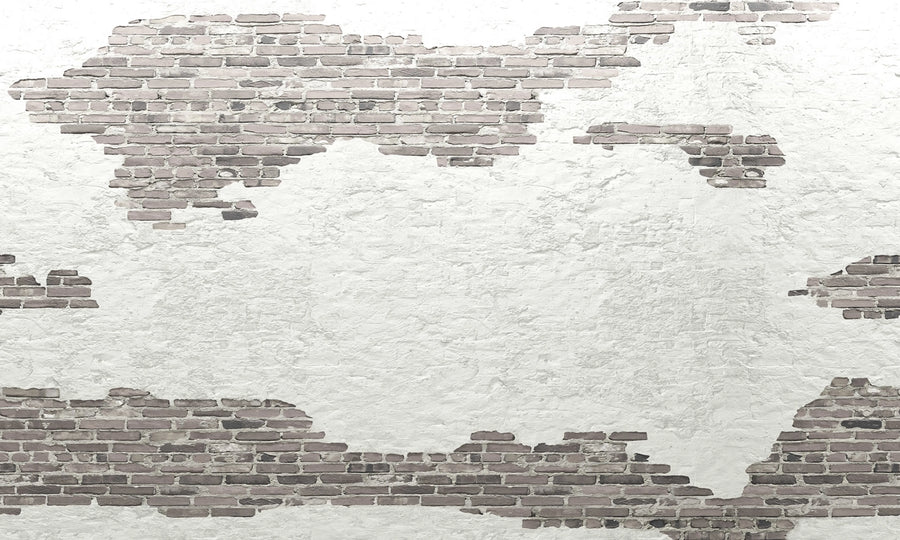 Ivory Bricks, Soft Plaster Mural Wallpaper