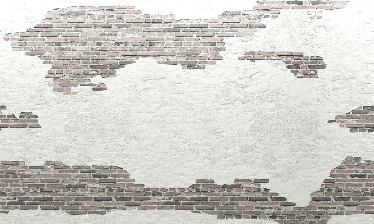 Ivory Bricks, Soft Plaster Mural Wallpaper - pure wallpaper artwork