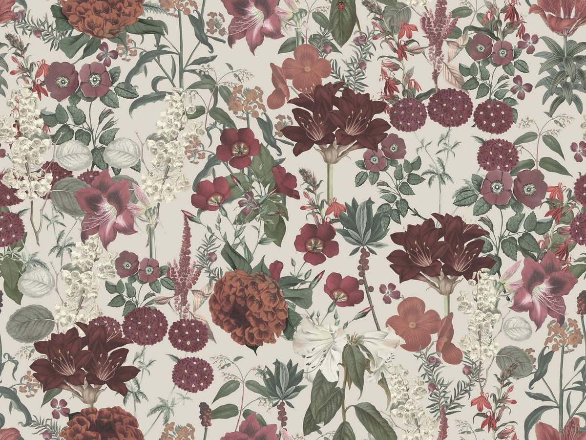 Wintergarden, White Mural Wallpaper - pure wallpaper artwork