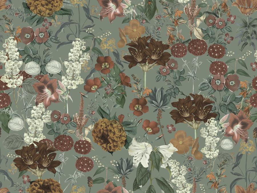 Wintergarden, Green Mural Wallpaper