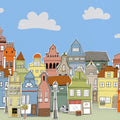 London Houses, Day Mural Wallpaper - pure wallpaper artwork