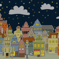 London Houses, Night Mural Wallpaper - pure wallpaper artwork