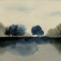 Stormy Forest, Blue Mural Wallpaper - pure wallpaper artwork