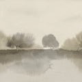 Stormy Forest, Beige Mural Wallpaper - pure wallpaper artwork