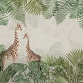 Palm Jungle, Giraffe Mural Wallpaper - pure wallpaper artwork