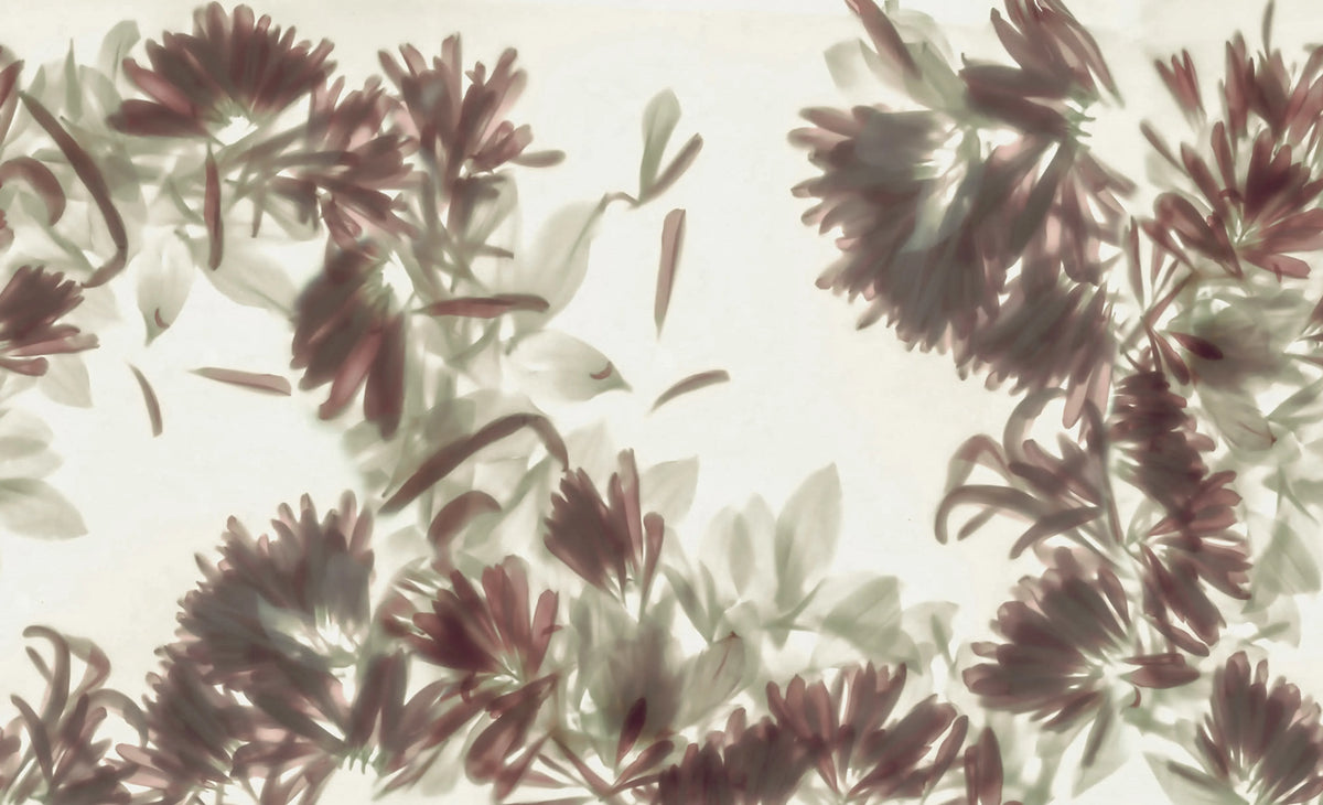 Blurry Honeysuckle, Green Mural Wallpaper - pure wallpaper artwork