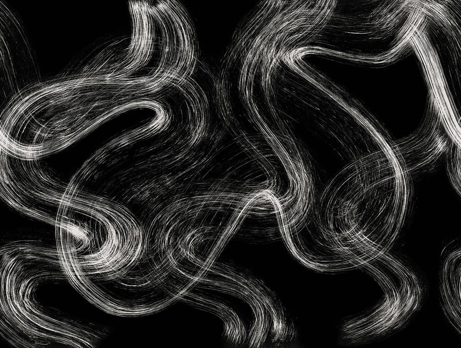 Blurry Stripes, Black Mural Wallpaper